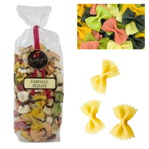 Przejdź do produktu Makaron Farfalle Trigate Kokardka karbowana Kolorowy Tradycyjny Włoski 250g
