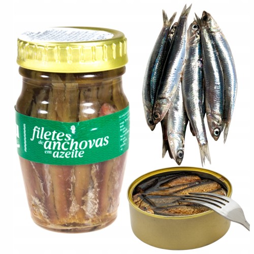 Przejdź do produktu Anchois Sardele Filety w Oliwie z Oliwek Słoik Gotowe Danie 80g