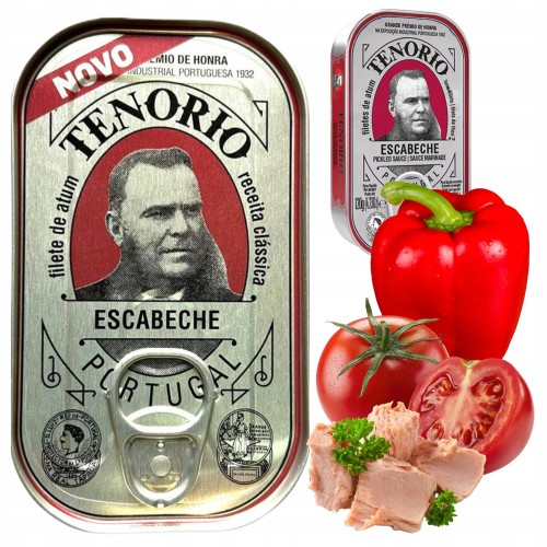 Przejdź do produktu Tenorio TuŃczyk Premium Filety W Sosie Paprykowo - Pomidorowym 120 g (78 g)