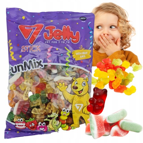 Przejdź do produktu Elven Żelki Z Wyrazistym Sokiem Owocowym Jelly Fun Mix 7 Stick 800 g