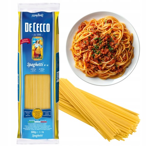 Przejdź do produktu De Cecco Makaron Spaghetti N12 Włoski Z Semoliny Pszenicy Durum 500 g