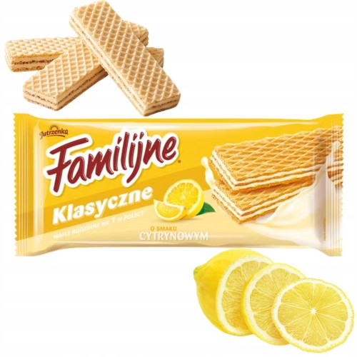 Przejdź do produktu Klasyczne Wafelki Familijne o Smaku Cytrynowym 180G Jutrzenka