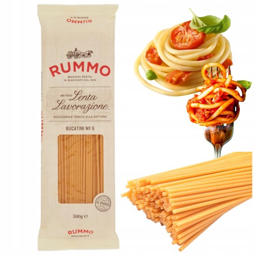 Przejdź do produktu Rummo Makaron Bucatini n.6 Spaghetti Włoski Makaron z Semoliny 500g