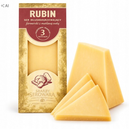 Przejdź do produktu Skarby Serowara Ser Rubin 180 g Długodojrzewający Wyrazisty Do Deski Serów