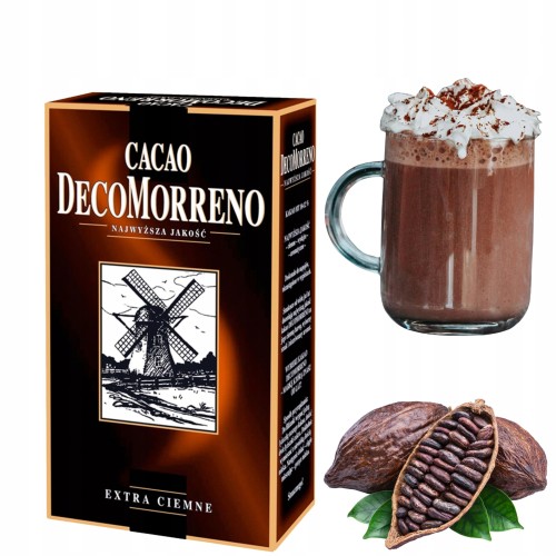 Przejdź do produktu Kakao Deco Morreno Rozpuszczalne Naturalne decomorreno Extra Ciemne 80g