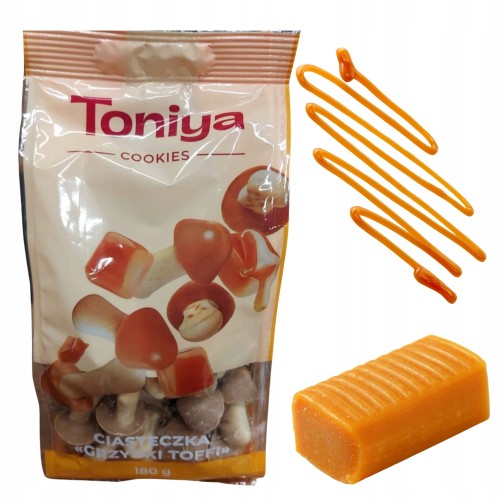 Przejdź do produktu Toniya Ciasteczka Ciastka Polewa Grzybki Mix Toffi 180g