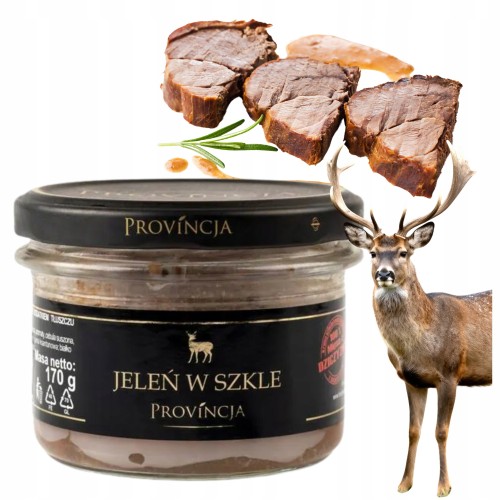 Przejdź do produktu Provincja Jeleń W Słoiku Oryginalny Tradycyjny Wyrób Z Dziczyzny 170g