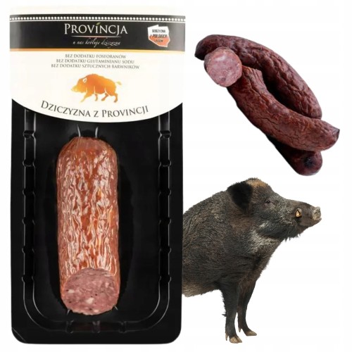 Przejdź do produktu Provincja Kiełbasa Tatrzańska Z Dzika PrawdziwyTradycyjny Smak 100g