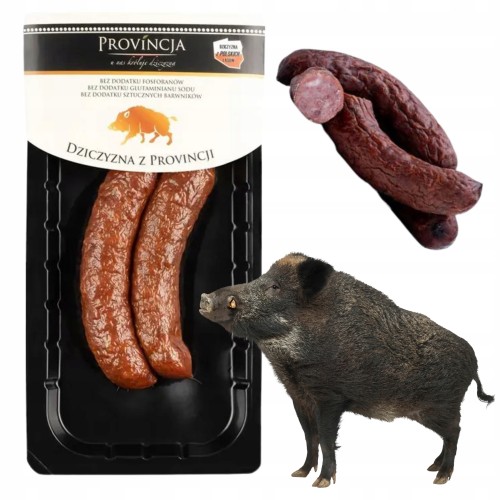 Przejdź do produktu Provincja Kiełbasa Krucha Z Dzika Wyrazisty Smak Dziczyzny 140g