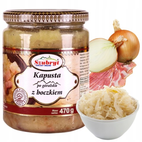 Przejdź do produktu Szubryt Kapusta Z Boczkiem Po Góralsku Klasyczne Tradycyjne Danie 470g