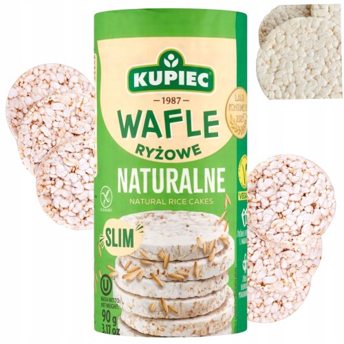 Przejdź do produktu Kupiec Wafle Ryżowe Slim Naturalne Idealna Przekąska Słona 90 g