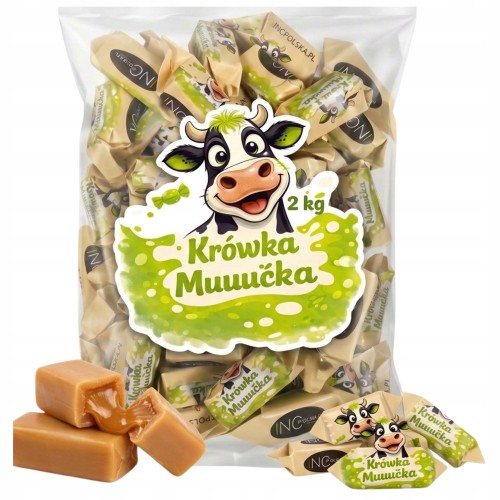 Przejdź do produktu Krówka Mleczna Muuućka 2 kg Cukierki Krówki Pakowane Pojedynczo w Papierki