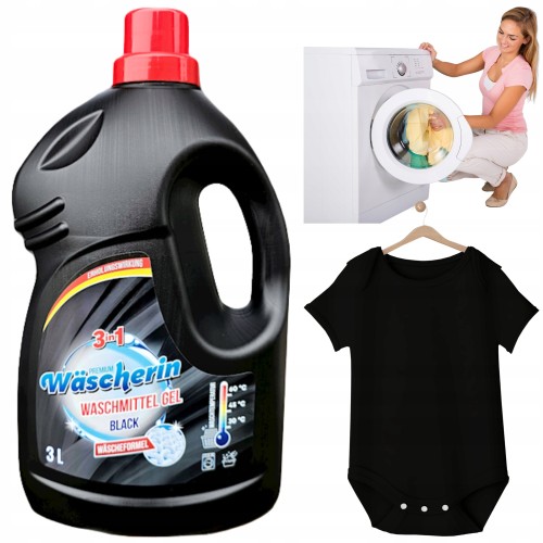 Przejdź do produktu Wascherin Żel Do Prania Black Idealny Do Czarnych Tkanin 60 Prań 3 L