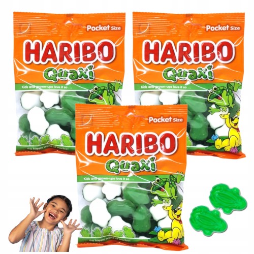 Przejdź do produktu Haribo Quaxi żelki żabki dla Dzieci Pyszne Owocowe Smaki 100 g