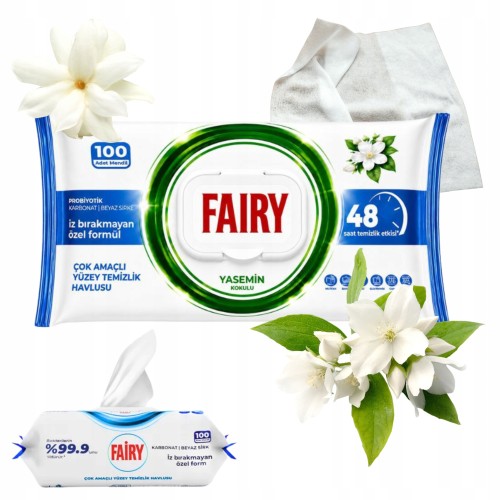 Przejdź do produktu Fairy Chusteczki CzyszcząceBez Smug O Zapachu Jasmine A 100 Sztuk