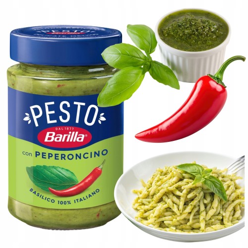 Przejdź do produktu Barilla Pesto Basilico Peperoncino Z Bazylią I Chili 195 g