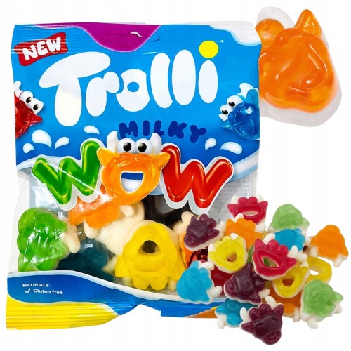 Przejdź do produktu Żelki Trolli Milky Wow 100 g Krówki z Pianką Cukierki do Podjadania