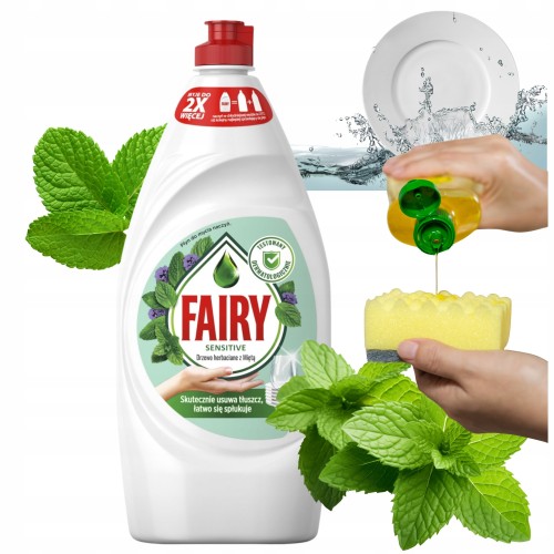 Przejdź do produktu Fairy Płyn Do Naczyń Mięta Świeży Zapach Skutecznie usuwa bród 900 ml