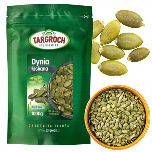 Przejdź do produktu Targroch Pestki Dyni Łuskane Naturalne Dodatek Do Dań I Sałatek 1 kg