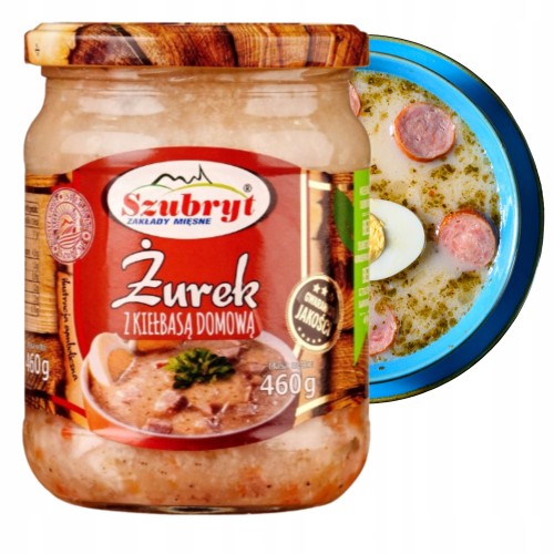 Przejdź do produktu Żurek z Kiełbasą Domową Wieprzową i Boczkiem Smaczne Danie Szubryt 460 g