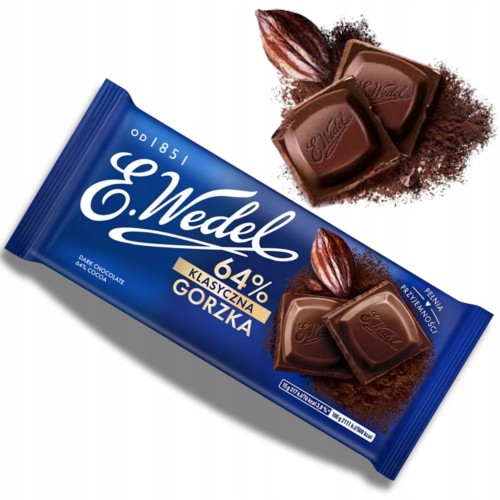 Przejdź do produktu Czekolada Gorzka E. WEDEL Klasyczna Tabliczka Pysznej Czekolady 90g