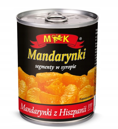 Przejdź do produktu Mk Mandarynki w Puszce Kawałki w Lekkim Syropie Soczysty Miąższ 312g