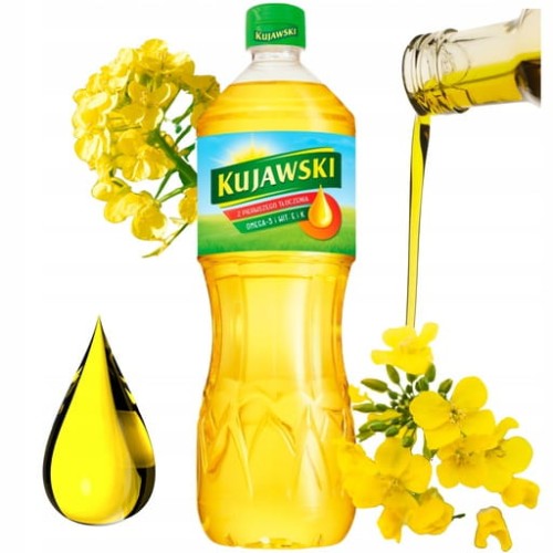 Przejdź do produktu Olej Rzepakowy Rafinowany Kujawski Uniwersalny Do Smażenia i Sałatek 1000ml