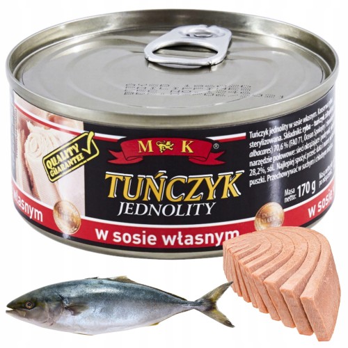 Przejdź do produktu Tuńczyk Jednolity w Sosie Własnym Konshurt 170g Wysoka Jakość Tuńczyka MK