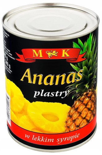 Przejdź do produktu Mk Ananas Plastry w Puszce w Lekkim Syropie Soczysty MIąższ 565g