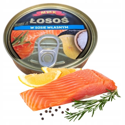 Przejdź do produktu MK ŁOSOŚ W SOSIE WŁASNYM Konserwowy W Puszce Łagodny Ryba Konserwa 160g