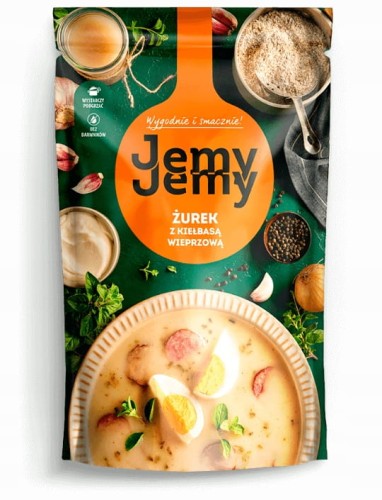 Przejdź do produktu Jemy Jemy Zupa Gotowa Żurek z Mięsem z Kiełbasą Wieprzową 450g
