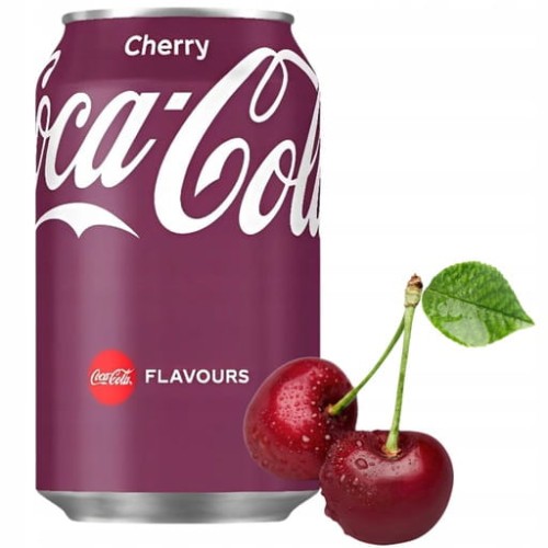 Przejdź do produktu Napój Gazowany Coca-Cola Cherry w Puszce Puszka Orzeźwiający Wiśniowy 330ml