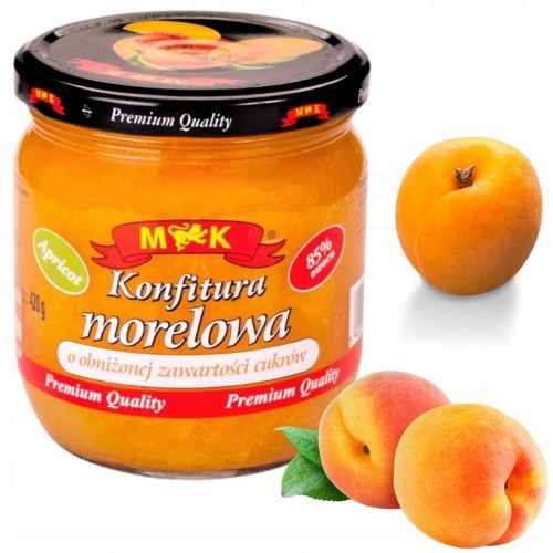Przejdź do produktu MK Konfitura Morelowa Tradycyjna Słodycz z Naturalnych Owoców Słoik 425g