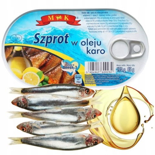 Przejdź do produktu MK Szprot W Oleju Karo Naturalne Źródło Białka I Kwasy Omega-3 Ryby 170G