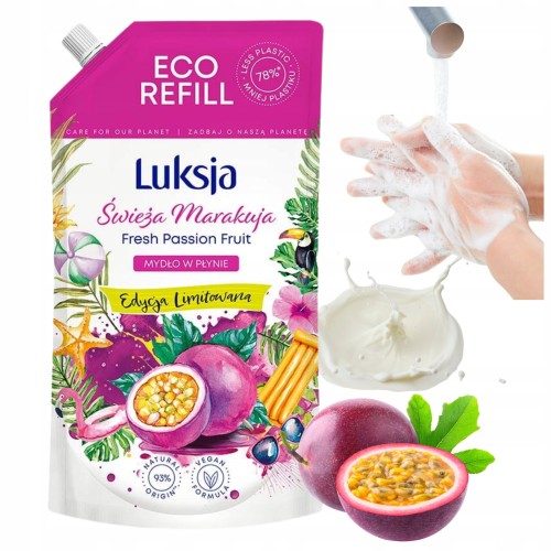 Przejdź do produktu Luksja Świeża Marakuja Mydło W Płynie Świeżość I Pielęgnacja Zapas 900ml