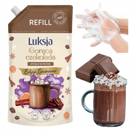 Przejdź do produktu Luksja Mydło w Płynie Gorąca Czekolada Zimowa Edycja Limitowana Zapas 900ml