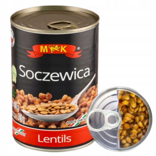 Przejdź do produktu Soczewica Konserwowa Marynowana w Puszce Konshurt MK 400g Błonnik Potrawy