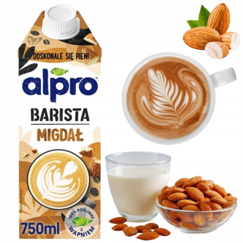 Przejdź do produktu Alpro Barista Napój Migdałowy Do Kawy Danone Premium Wege Roślinny 750 ml