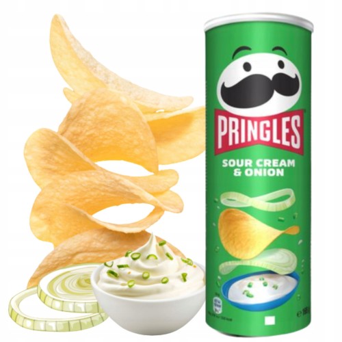 Przejdź do produktu Chipsy Ziemniaczane Pringles Sour CREAM&Onion Śmietanowo - Cebulowe 165g