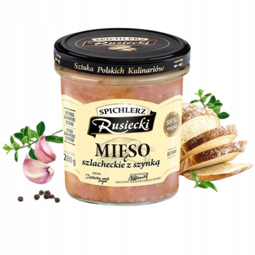 Przejdź do produktu Mięso Szlacheckie Z Szynką PAMAPOL 88% Mięsa Polska Konserwa 280g