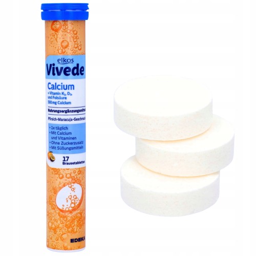 Przejdź do produktu EDEKA Elkos Wapno Calcium Musujące Tabletki Suplement Diety 17 Tabletek