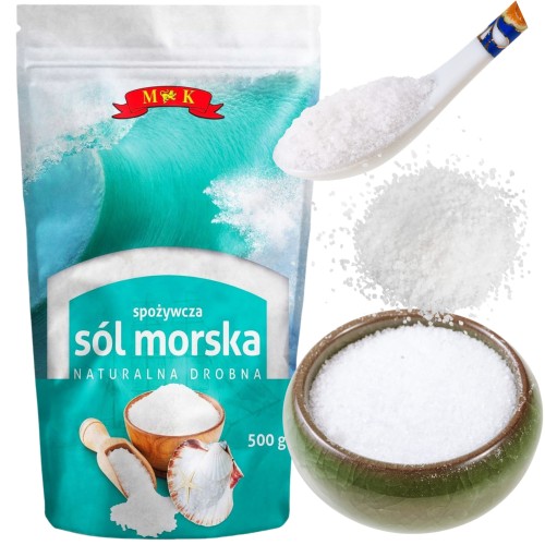 Przejdź do produktu Sól Morska MK Pełnia Naturalnych Minerałów Naturalny Smak Morza 500g
