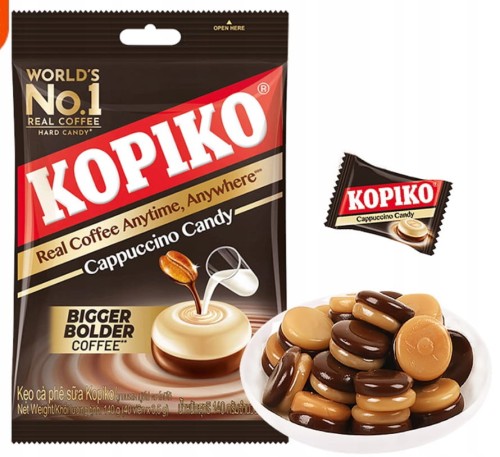 Przejdź do produktu Kopiko Cappuccino Smak Prawdziwej Włoskiej Kawy Cukierki Storck 100g