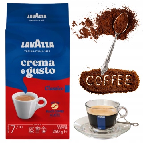 Przejdź do produktu Lavazza Crema e Gusto Classico Kawa Mielona Mieszana Aromatyczna 250g