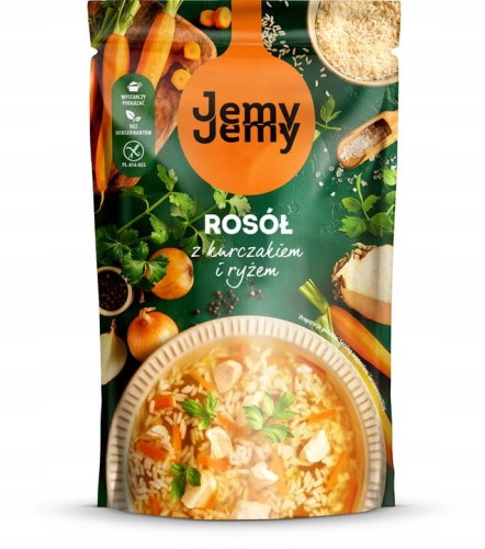 Przejdź do produktu Jemy Jemy Zupa Gotowa Rosół Rosołek z Kurczakiem i Ryżem 450g