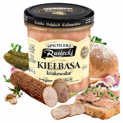 Przejdź do produktu Pamapol Rusiecki Spichlerz Kiełbasa Krakowska Tradycyjny Smak Naturalne280g