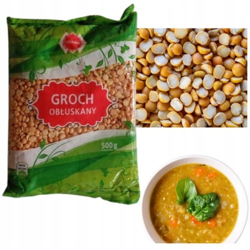 Przejdź do produktu Orfamak Groch Obłuskany Delikatny Bogaty w Witaminy Do ZUp i Sosów 500g