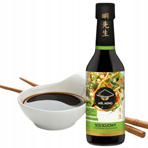 Przejdź do produktu Sos Sojowy Mr. Ming o Obniżonej Zawartości Soli bez Konserwantów 150ml