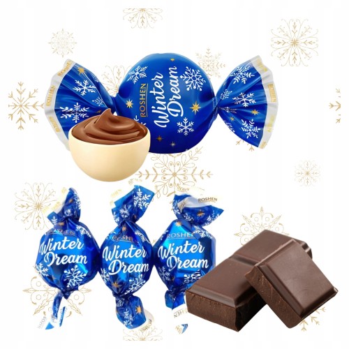 Przejdź do produktu Winter Dream Roshen Czekoladowe Cukierki Nadzienie O Zimowym Aromacie 1kg
