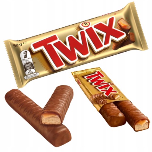 Przejdź do produktu Twix Baton z Karmelem i Czekoladą Kruchy Przekąska Ciasteczka Nadzienie 50g